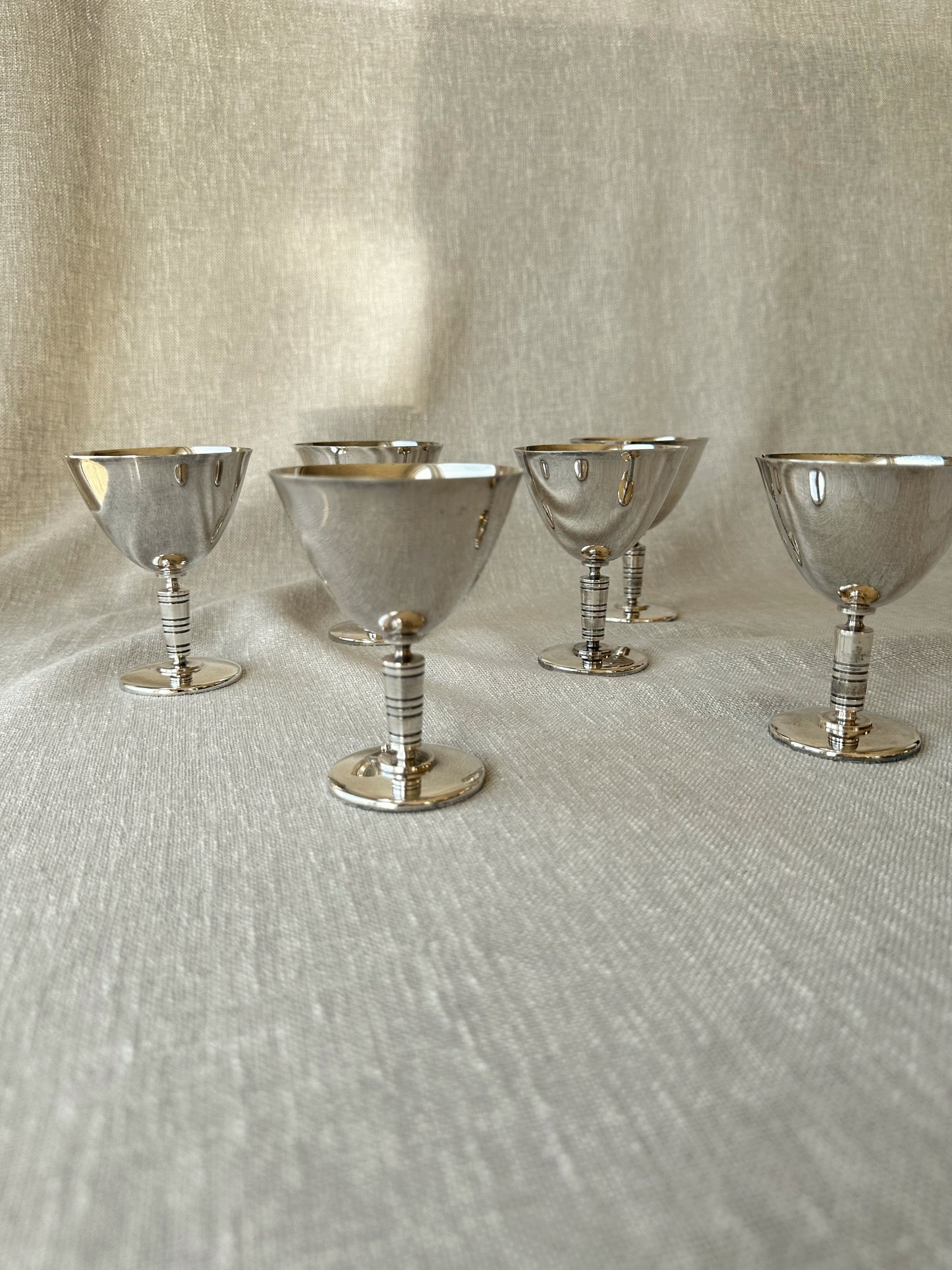 Coupeglas i nysilver (6st)