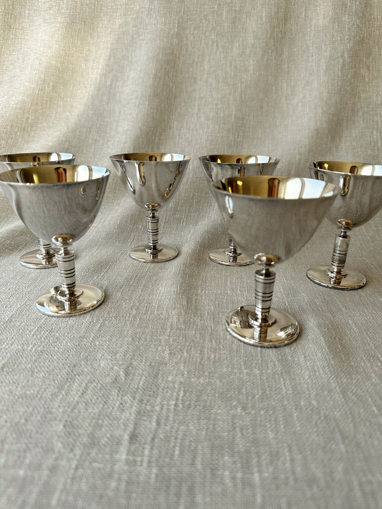 Coupeglas i nysilver (6st)